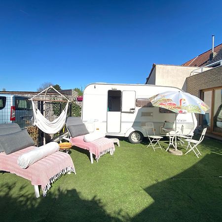 Gardencaravan Near Ghent In Green Area Exterior foto
